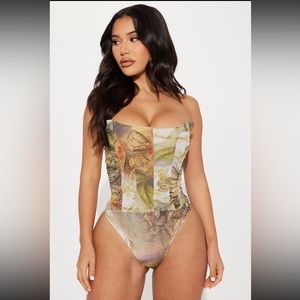 Fashion Nova Amaya Mesh Bodysuit